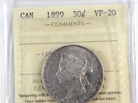 1899 Canada 50-cents ICCS Certified VF-20 For Discount