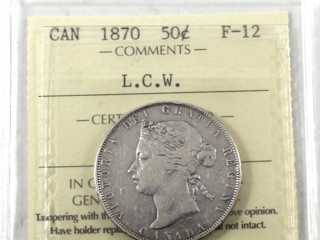 1870 LCW Canada 50-cents ICCS Certified F-12 Fashion