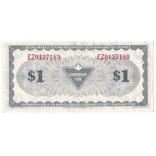 S6-F-EZ 1985 Canadian Tire Coupon $1.00 VF-EF For Discount