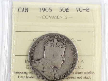 1905 Canada 50-cents ICCS Certified VG-8 Fashion