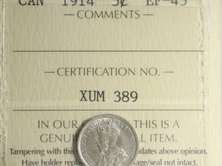 1914 Canada 5-cents ICCS Certified EF-45 Supply