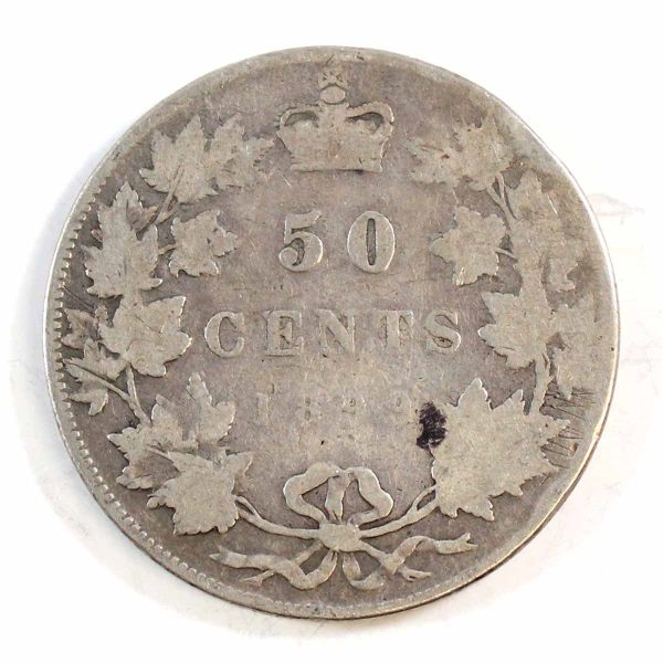 1899 Large 1st 9 Canada 50-cents About Good (AG-3) $ For Sale