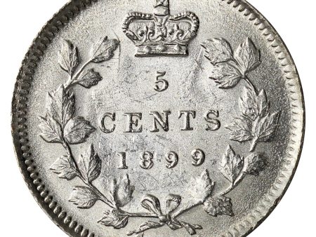 1899 Canada 5-cents Uncirculated (MS-60) $ Hot on Sale