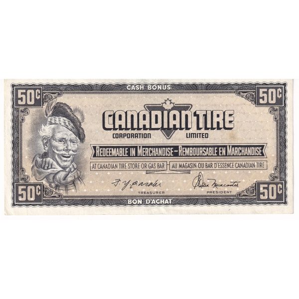 S4-E-ZN1 Red # 1974 Canadian Tire Coupon 50 Cents Extra Fine Online