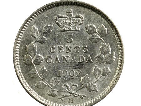 1902H LH SH Canada 5-cents EF-AU (EF-45) $ on Sale