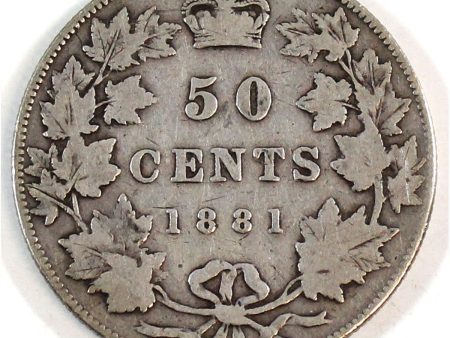 1881H Canada 50-cents VG-F (VG-10) $ For Cheap