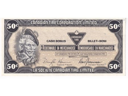 S8-E-DZ2 Black C 1985 Canadian Tire Coupon 50 Cents Almost Uncirculated Cheap