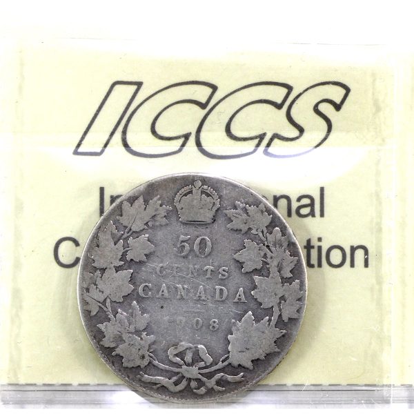 1908 Canada 50-cents ICCS Certified G-6 Online Sale