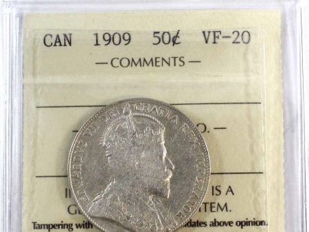 1909 Canada 50-cents ICCS Certified VF-20 Cheap