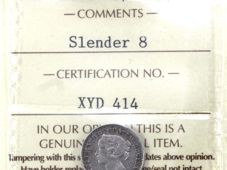 1897 Slender 8 Canada 5-cents ICCS Certified F-15 For Sale