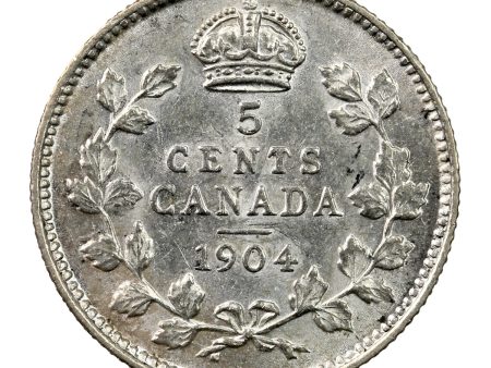 1904 Canada 5-cents Almost Uncirculated (AU-50) $ Online Sale