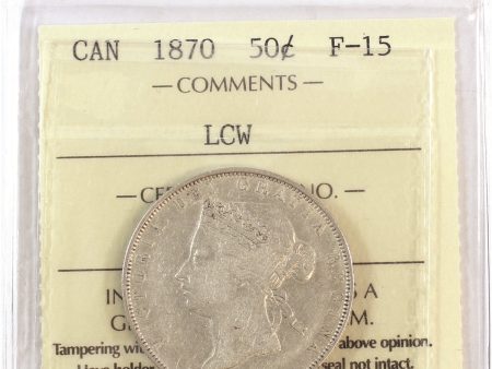 1870 LCW Canada 50-cents ICCS Certified F-15 For Cheap