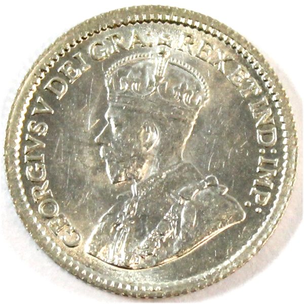 1916 Canada 5-cents UNC+ (MS-62) $ Supply