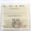 1911 Canada 5-cents ICCS Certified MS-62 (XCP 012) Fashion