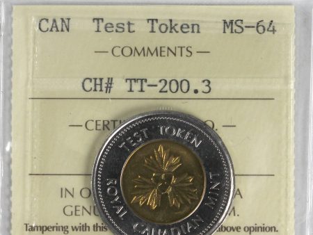 TT-200.3 Canada 2 Dollar Test Token ICCS Certified MS-64 For Discount