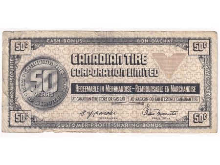 S2-E-V 1972 Canadian Tire Coupon 50 Cents Fine Online Hot Sale