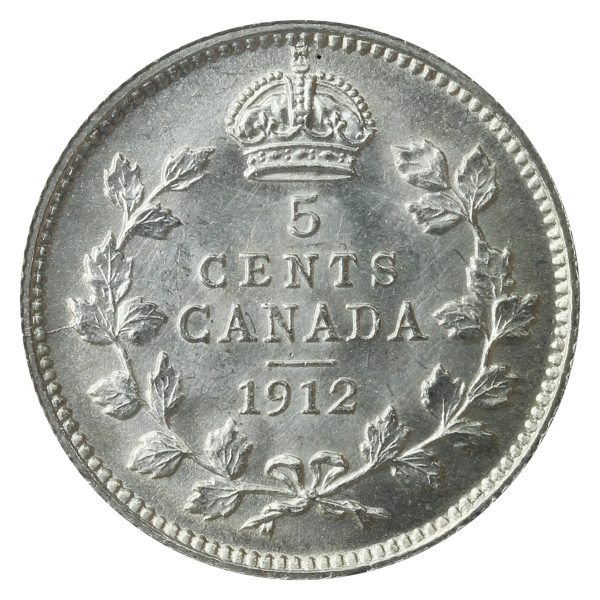 1912 Canada 5-cents ICCS Certified MS-63 (XXG 309) For Cheap