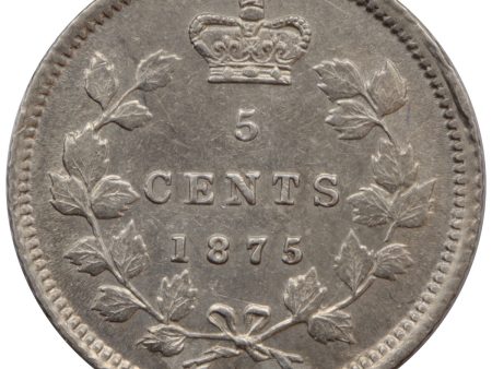 1875H Small Date Canada 5-cents EF-AU (EF-45) $ Sale