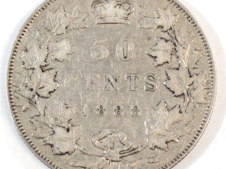 1888 Obv. 2 Canada 50-cents F-VF (F-15) $ For Sale