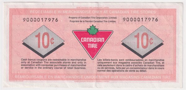 S15-Ca-90 Replacement 1992 Canadian Tire Coupon 10 Cents Extra Fine Cheap