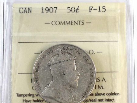 1907 Canada 50-cents ICCS Certified F-15 For Sale