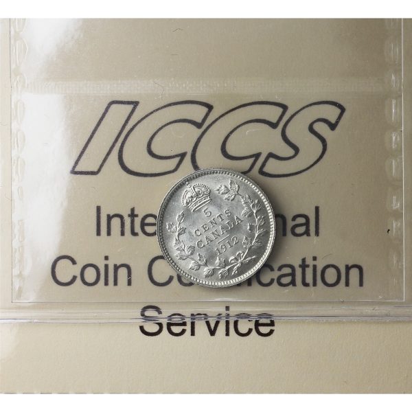 1912 Canada 5-cents ICCS Certified MS-63 (XXG 309) For Cheap