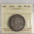 1912 Canada 50-cents ICCS Certified VF-20 Hot on Sale