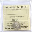 1882H Canada 5-cents ICCS Certified EF-45 Cheap