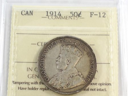 1914 Canada 50-cents ICCS Certified F-12 Sale