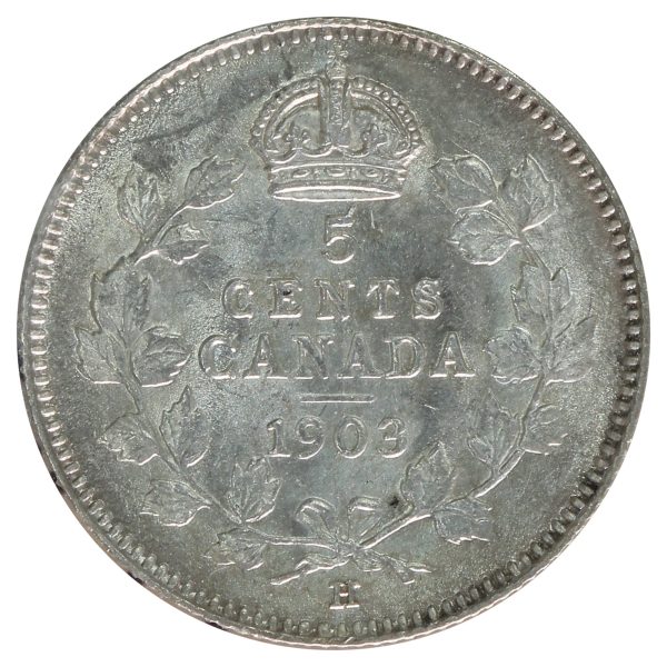 1903H Small H Canada 5-cents ICCS Certified AU-55 Online