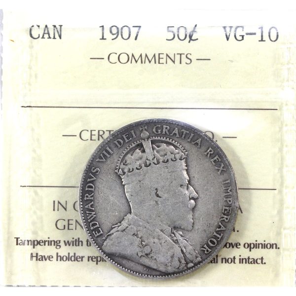 1907 Canada 50-cents ICCS Certified VG-10 Online