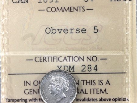 1891 Obverse 5 Canada 5-cents ICCS Certified MS-60 (XDM 284) Hot on Sale