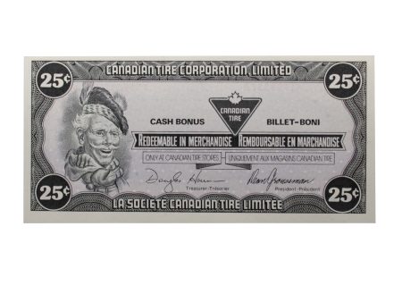 S13-D-C1 1991 Canadian Tire Coupon 25 Cents Uncirculated on Sale