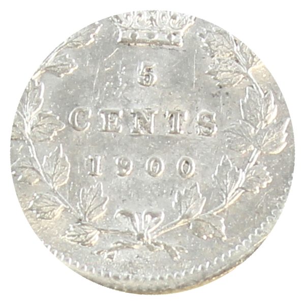 1900 Oval 0 s Canada 5-cents ICCS Certified AU-50 Online