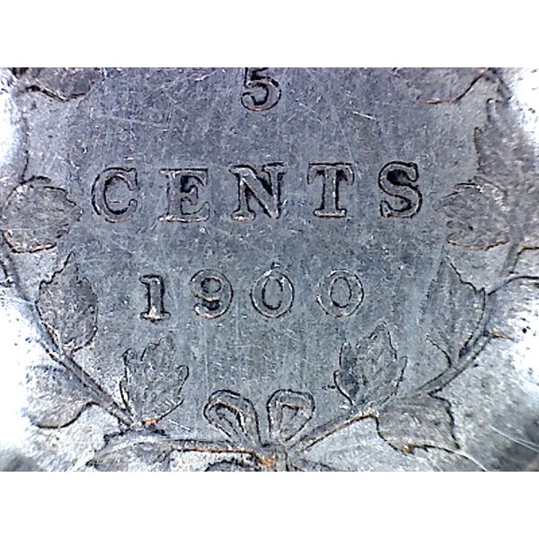 1900 Round 0 s Canada 5-cents ICCS Certified VF-30 Sale