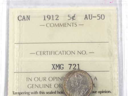 1912 Canada 5-cents ICCS Certified AU-50 Online