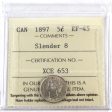 1897 Slender 8 Canada 5-cents ICCS Certified EF-45 on Sale