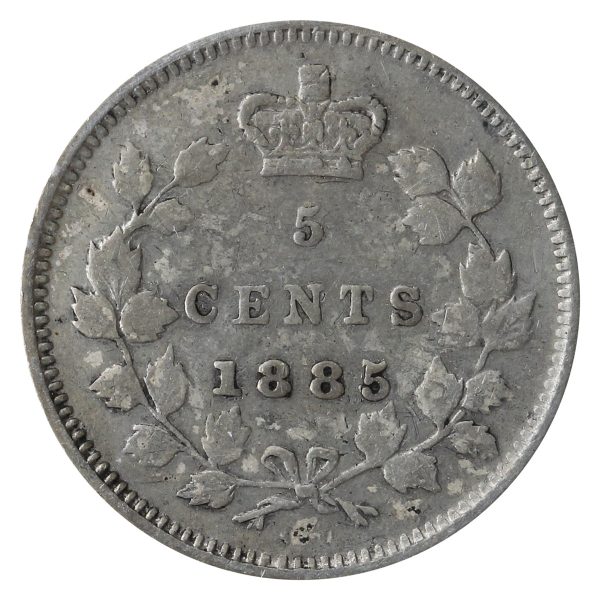 1885 Small 5 5 Canada 5-cents ICCS Certified F-12 Online Hot Sale