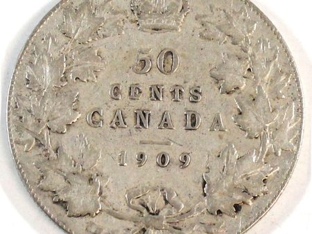 1909 Canada 50-cents F-VF (F-15) $ For Discount