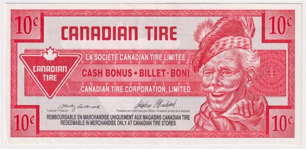 S17-Ca1-90 Replacement 1992 Canadian Tire Coupon 10 Cents Almost Uncirculated For Cheap