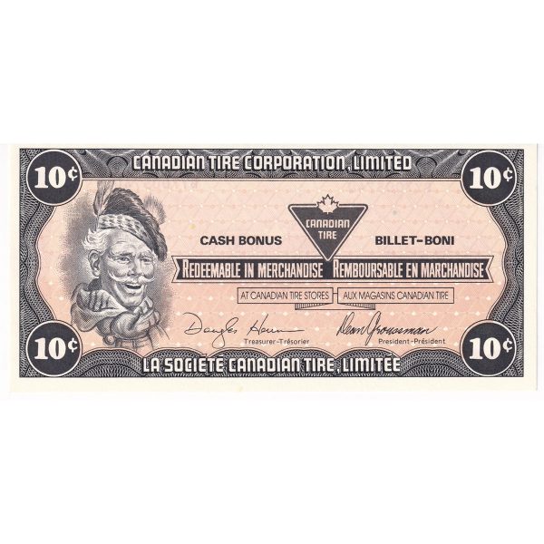 S8-C-BY1 White C 1985 Canadian Tire Coupon 10 Cents Uncirculated Hot on Sale