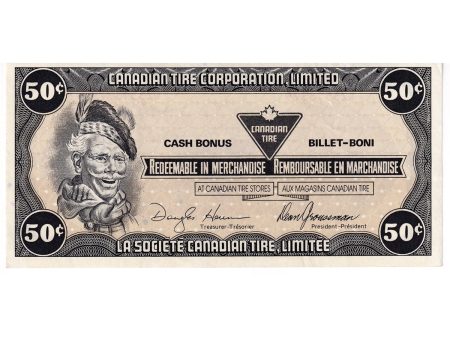 S8-E-DZ1 White C 1985 Canadian Tire Coupon 50 Cents Almost Uncirculated Supply