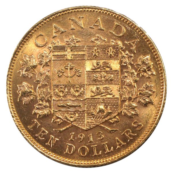 1913 Canada $10 Gold Uncirculated (MS-60) Online now