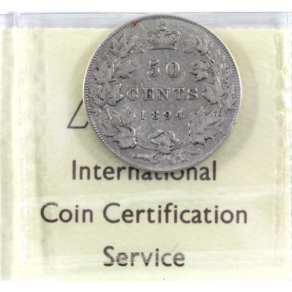 1894 Canada 50-cents ICCS Certified F-15 Sale