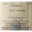 1870 Flat Border Canada 5-cents ICCS Certified AU-50 Online Sale