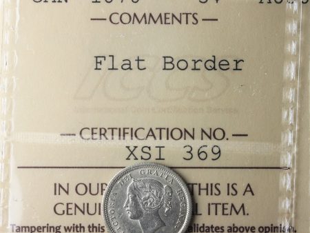 1870 Flat Border Canada 5-cents ICCS Certified AU-50 Online Sale