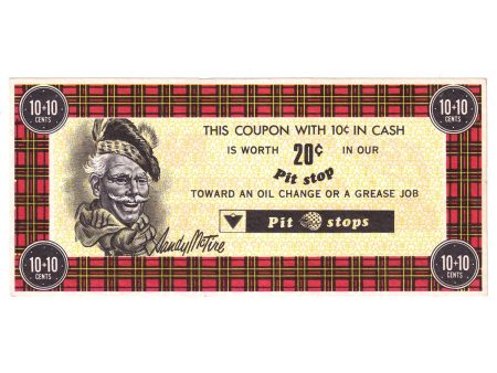 PS2B-20-1 Canadian Tire Coupon Pit Stop 10 + 10 Uncirculated Sale