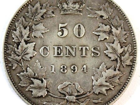 1894 Canada 50-cents Very Fine (VF-20) $ on Sale