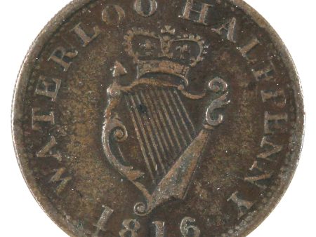 WE-10A1 1816 Wellington Waterloo Half Penny Token VF-EF (VF-30) For Discount