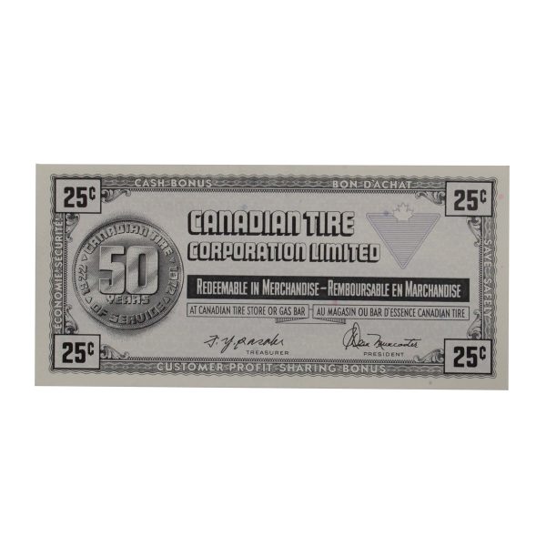 S3-D-U 1972 Canadian Tire Coupon 25 Cents EF-AU Cheap